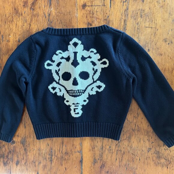 Vintage Betsey Johnson Skull Key Cropped Cardigan - Picture 7 of 10